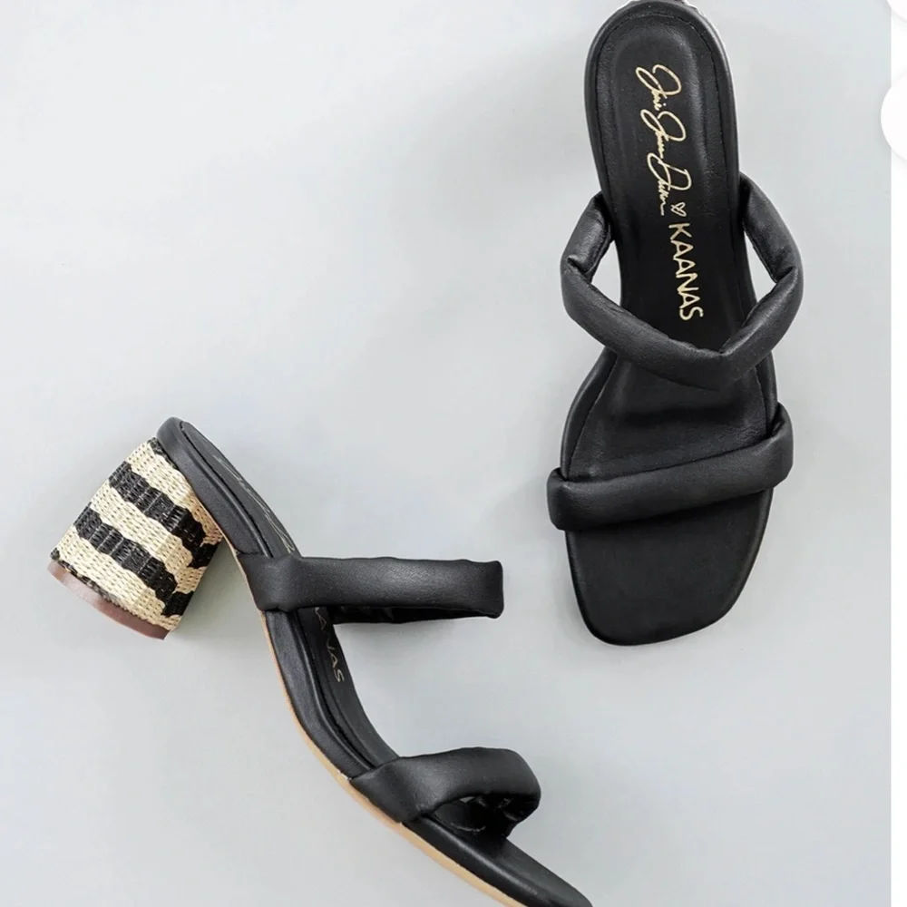 KAANAS x Jessie James Decker Turks Sandals Black
